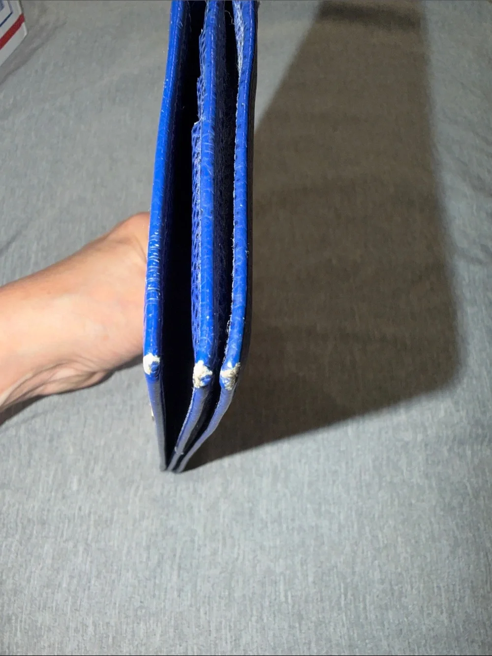 Givenchy Navy Blue Pebbled Leather Continental Wallet Clutch